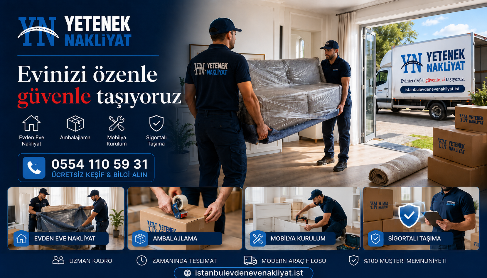 Yetenek Nakliyat evden eve taşıma, ambalajlama ve mobilya kurulum hizmetleri