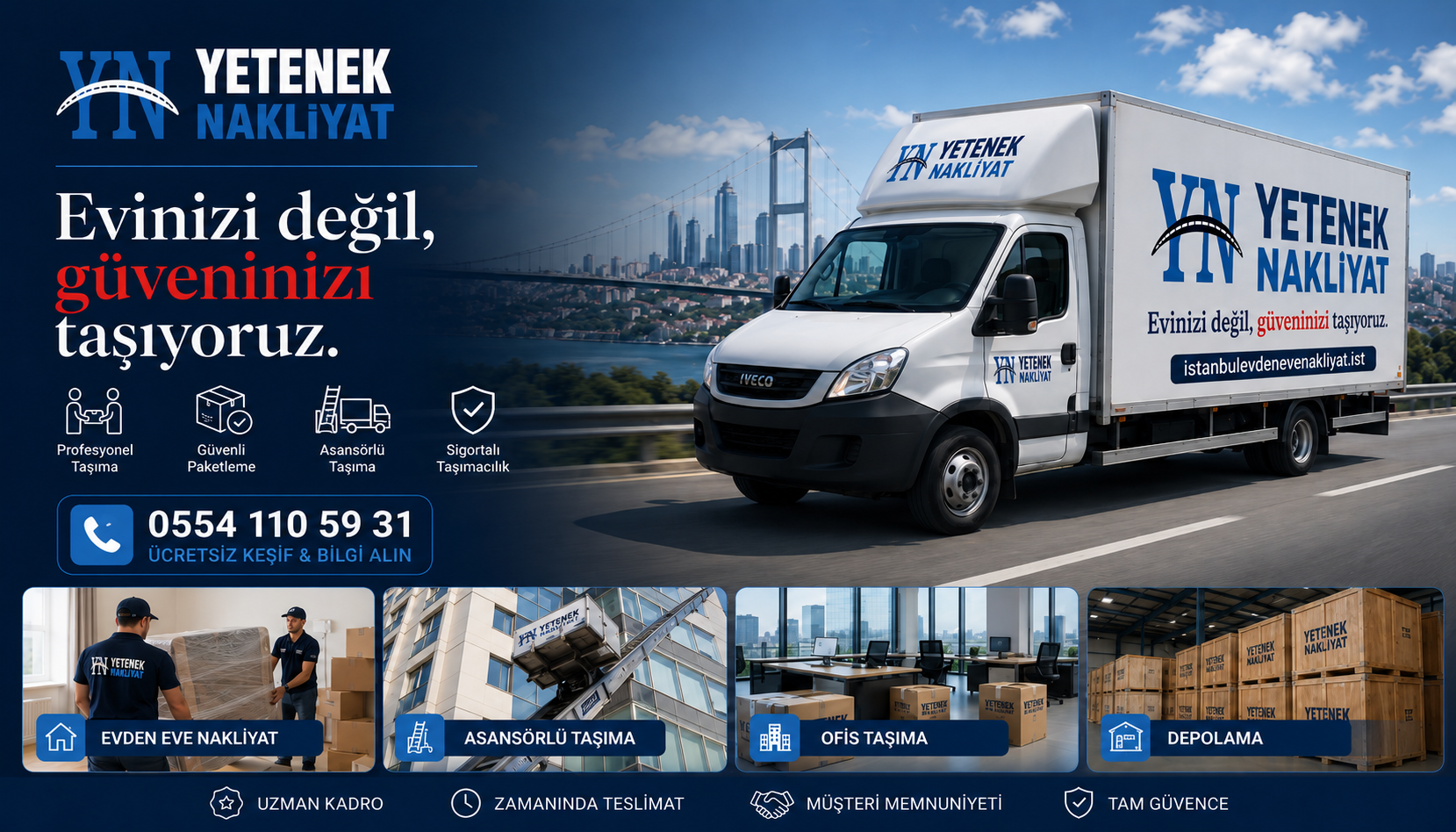 Yetenek Nakliyat ev taşıma, ofis taşıma ve depolama hizmetleri